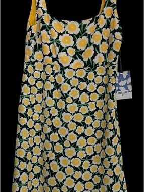 Diane von Furstenberg For Target 90's Yellow Poppy Shift Mini Dress - Size 6
